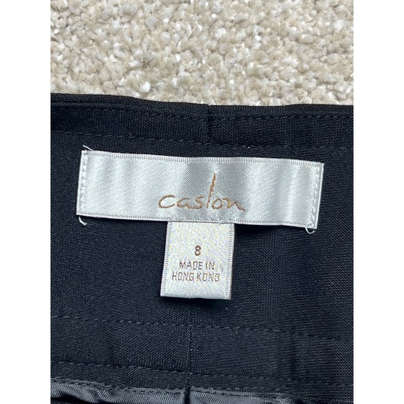Caslon Womens Black Wide Leg Cropped Dress Pants Trousers Size 8 Career Corpcore - Picture 3 of 12